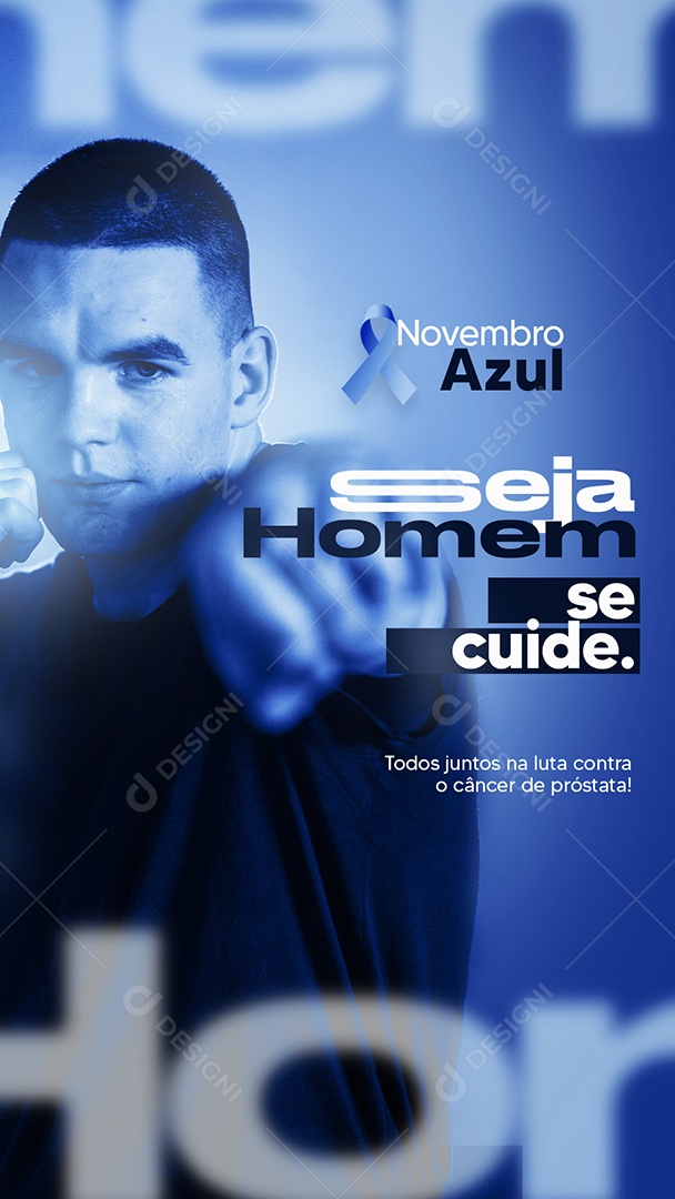 Novembro Azul Data Comemorativa Mês Prevenção Ao Câncer De Próstata Social Media PSD Editável