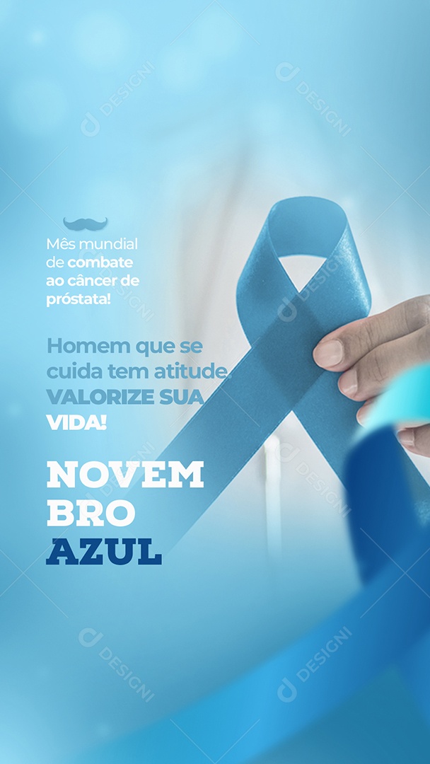 Novembro Azul Data Comemorativa Mês Prevenção Ao Câncer De Próstata Social Media PSD Editável