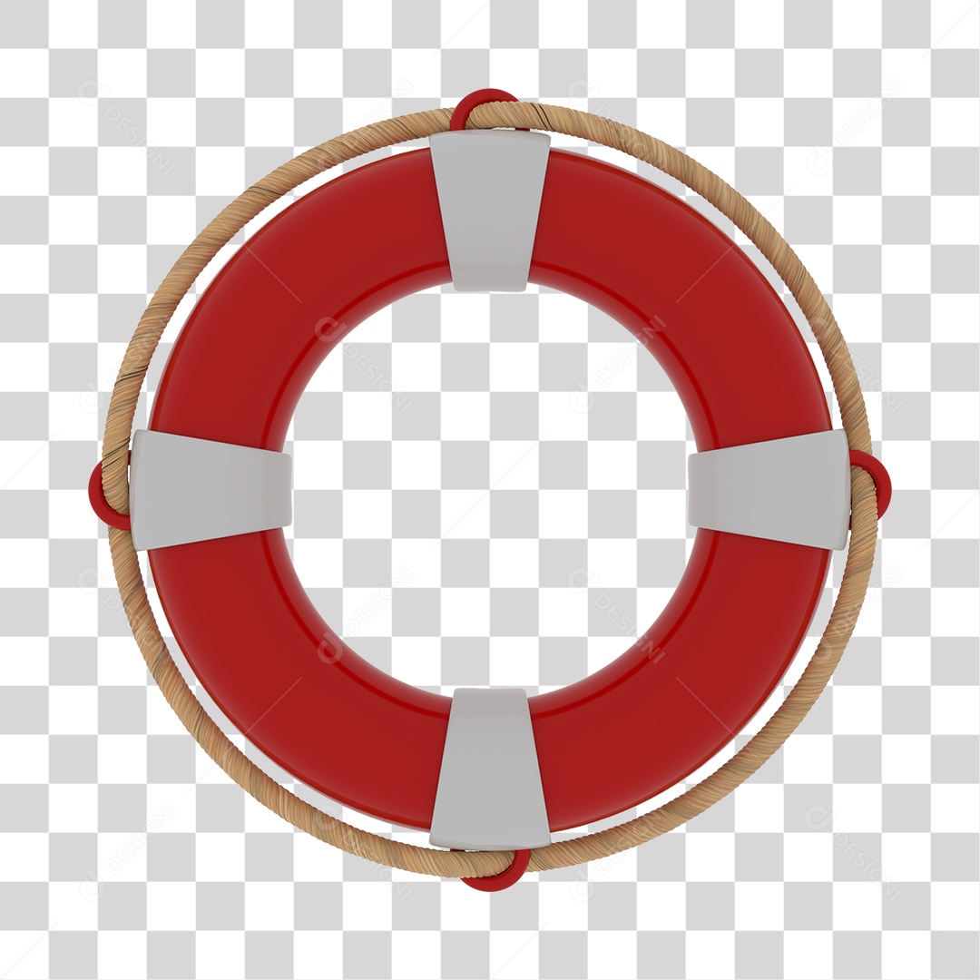 Boia Salva Vidas Elemento 3D PNG