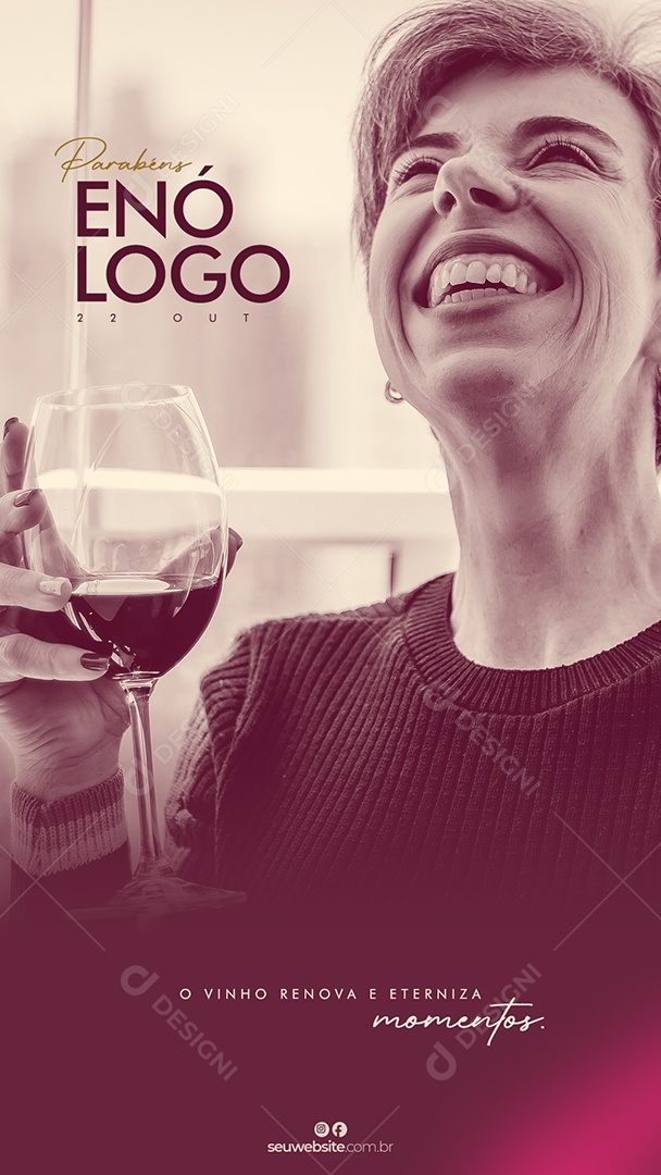 Dia Do Enólogo Data Comemorativa 22 De Outubro Social Media PSD Editável