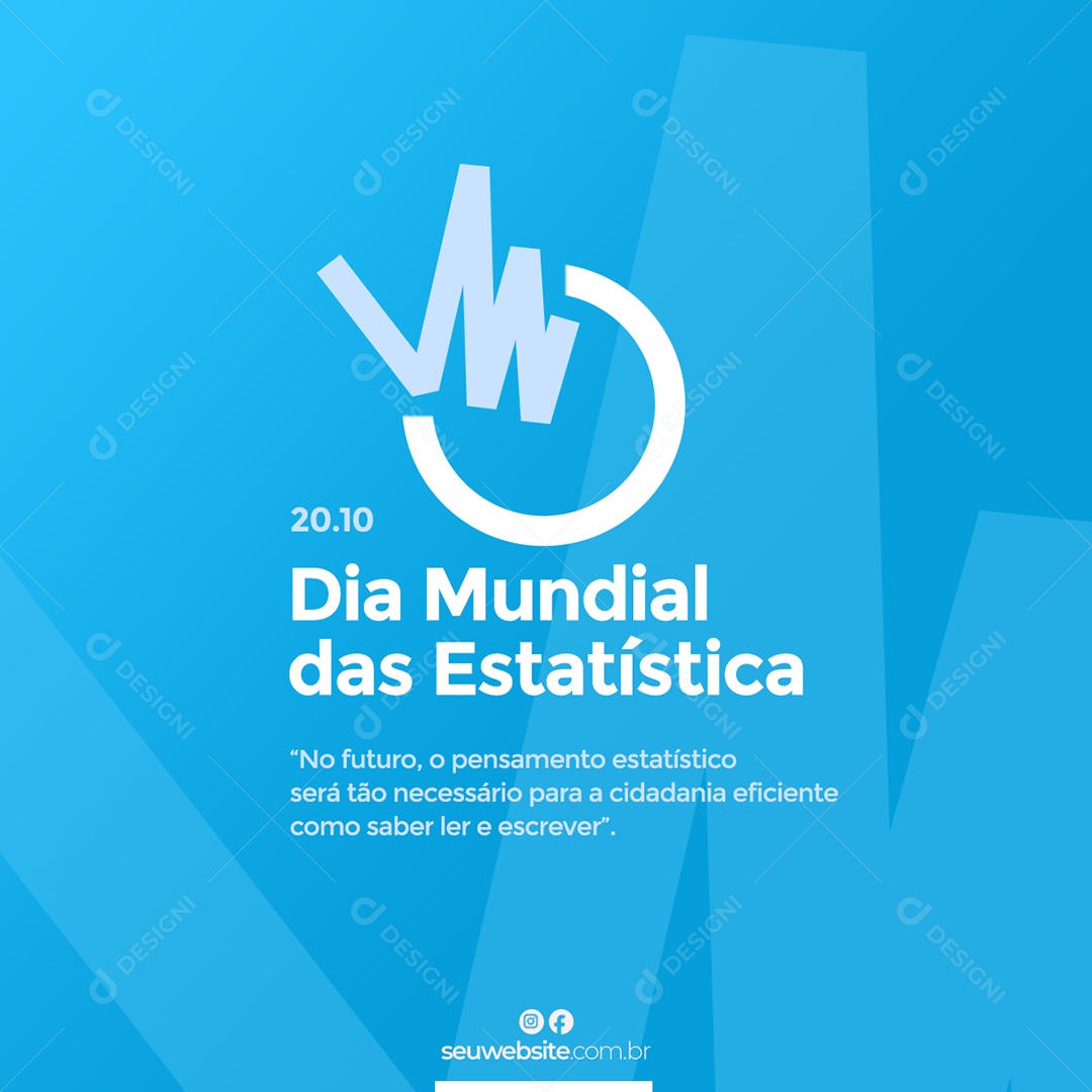Dia Mundial Das Estatísticas 20 De Outubro Social Media PSD Editável