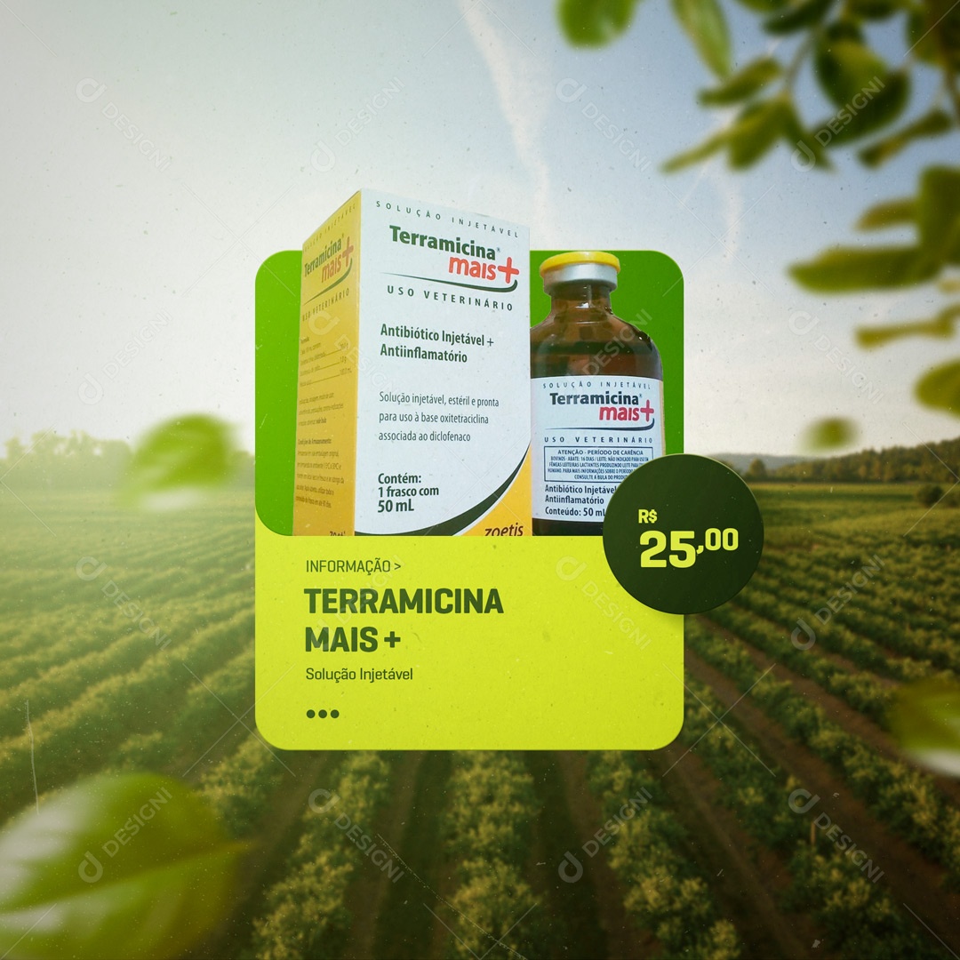 Produtos Agropecuários Terramicina Agro Social Media PSD Editável