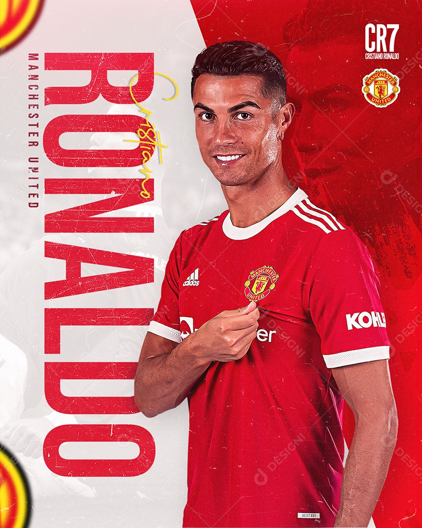 Flyer Jogador de Futebol Cristiano Ronaldo PSD Editável