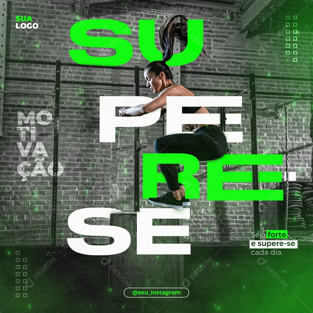 Social Media Academia Supere-se Motivação PSD Editável