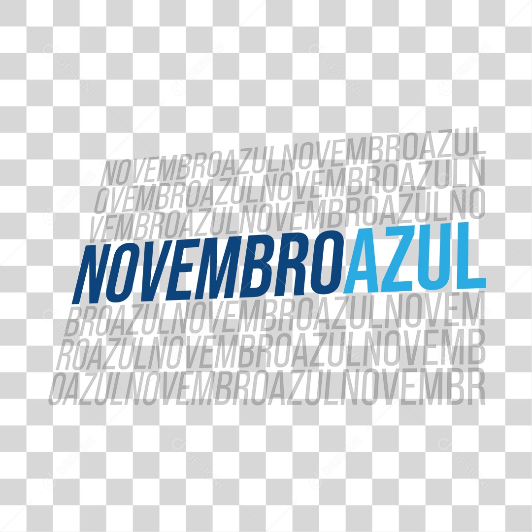 Lettering Novembro Azul EPS + PNG