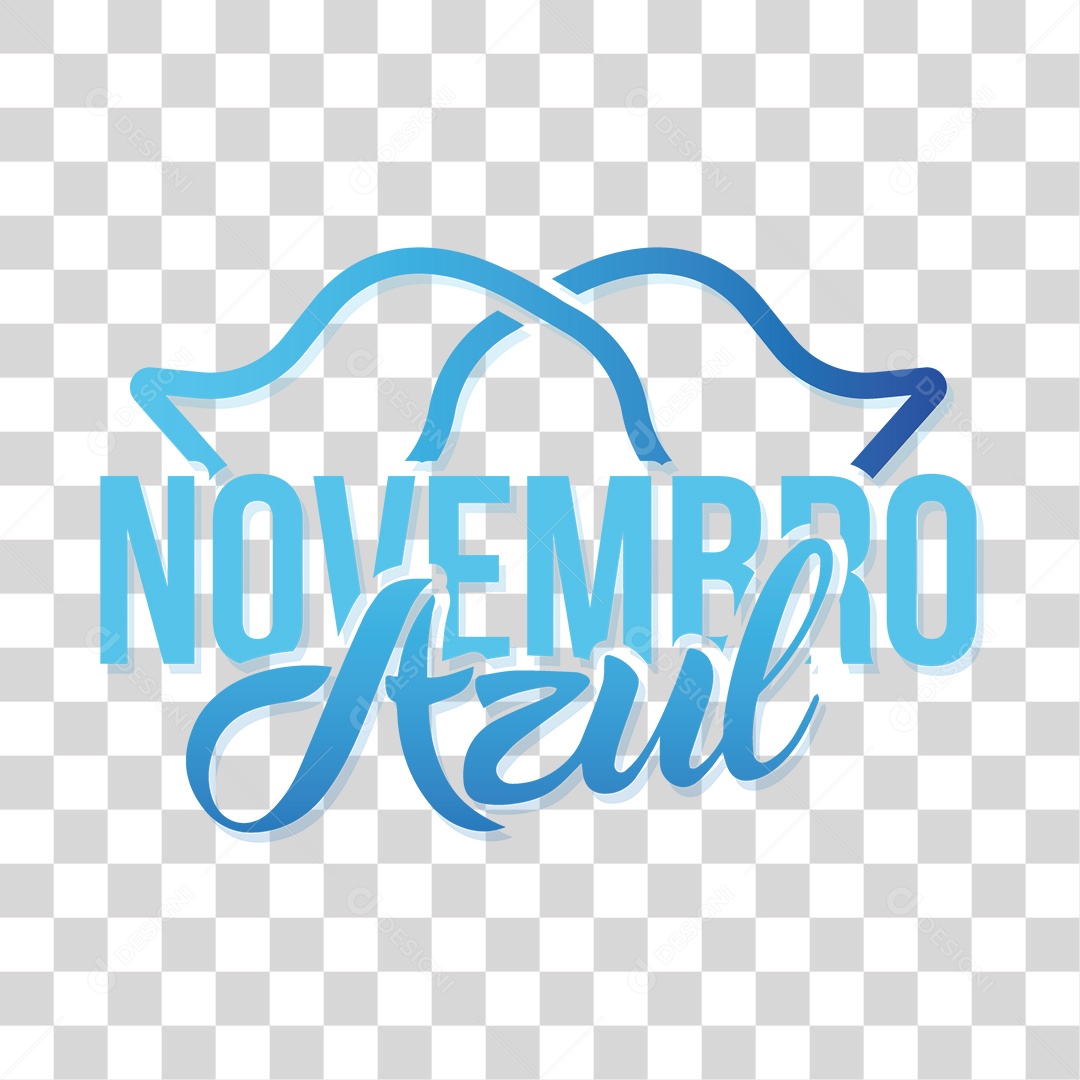 Lettering Novembro Azul EPS + PNG