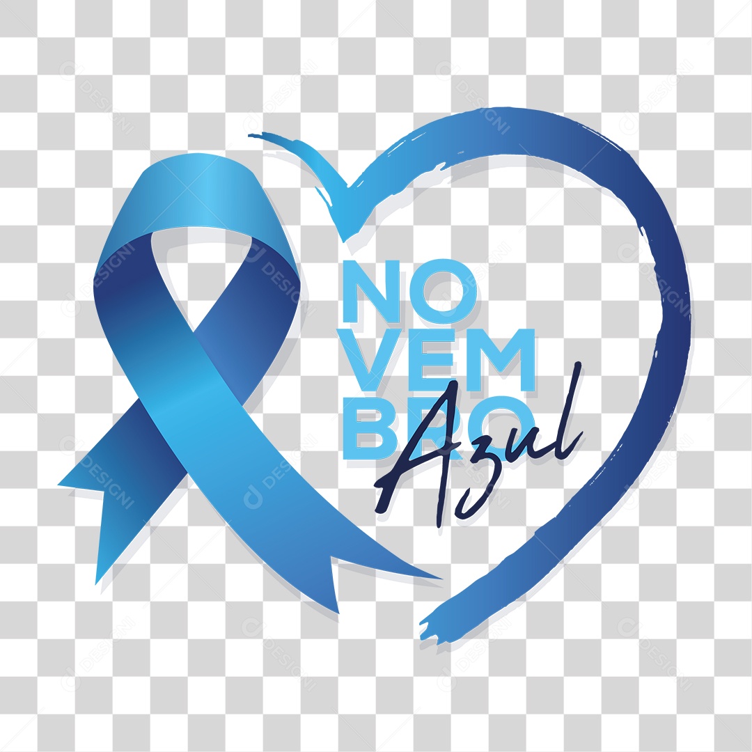 Lettering Novembro Azul EPS + PNG