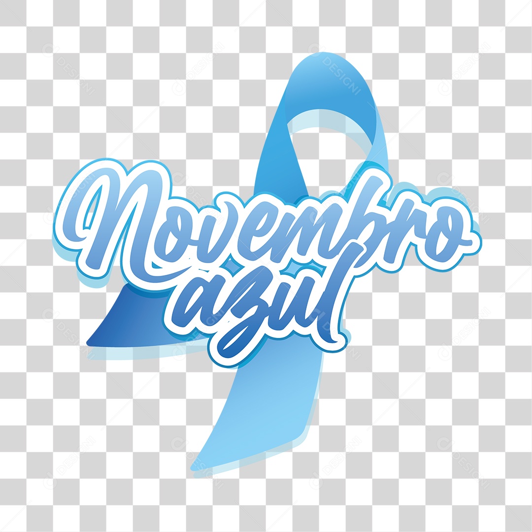 Lettering Novembro Azul EPS + PNG