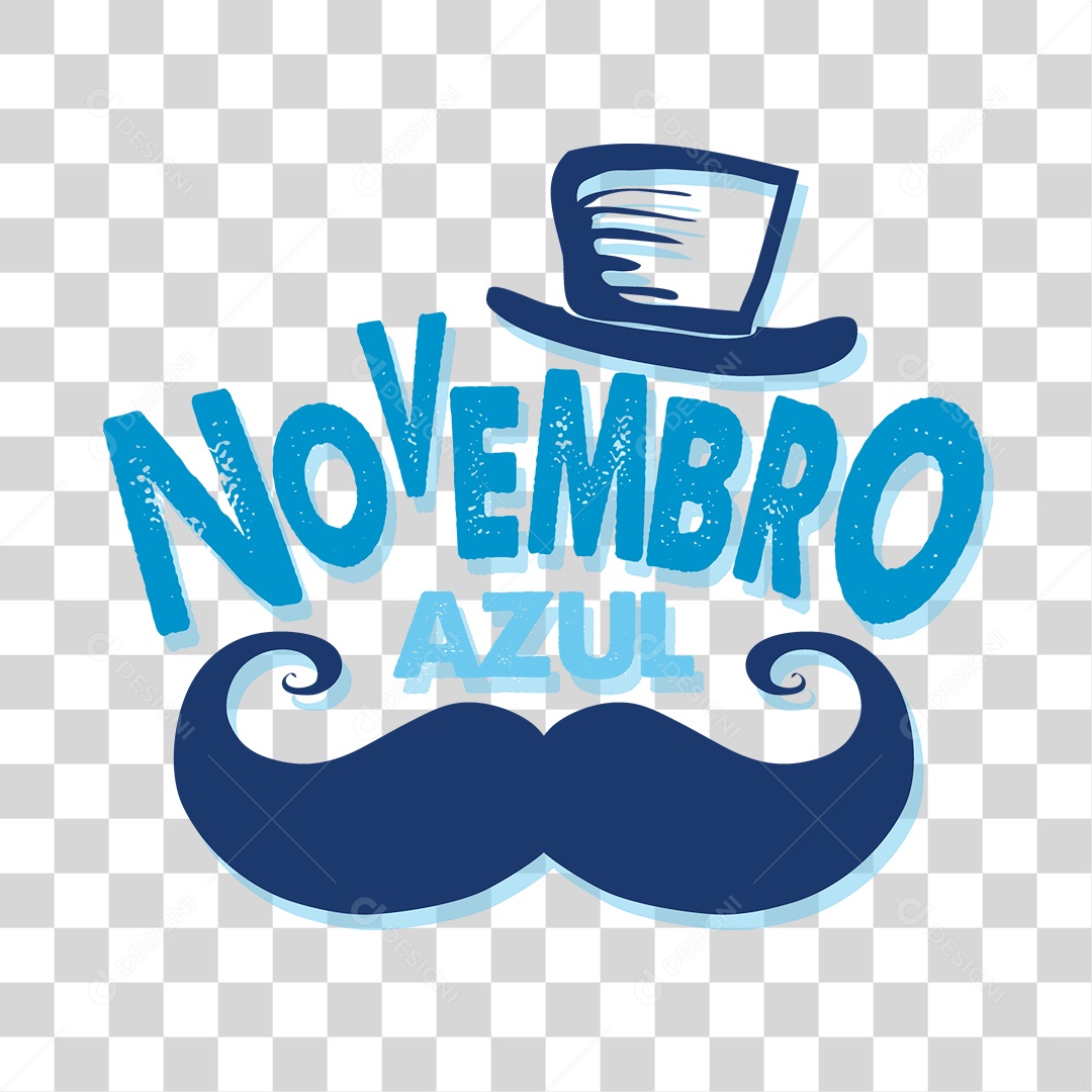 Lettering Novembro Azul EPS + PNG
