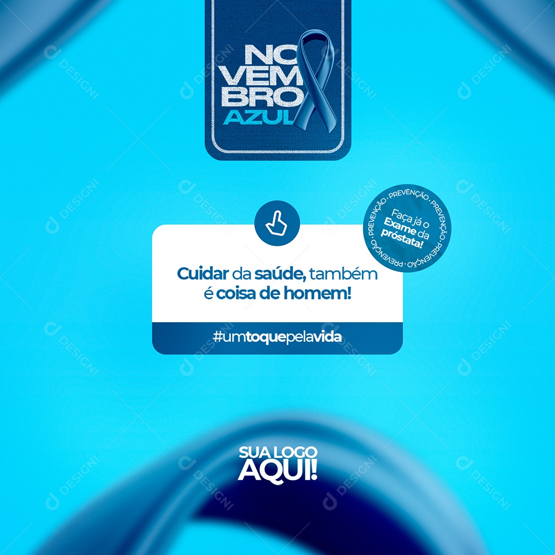 Faça Já o Exame da Próstata Novembro Azul Social Media PSD Editável