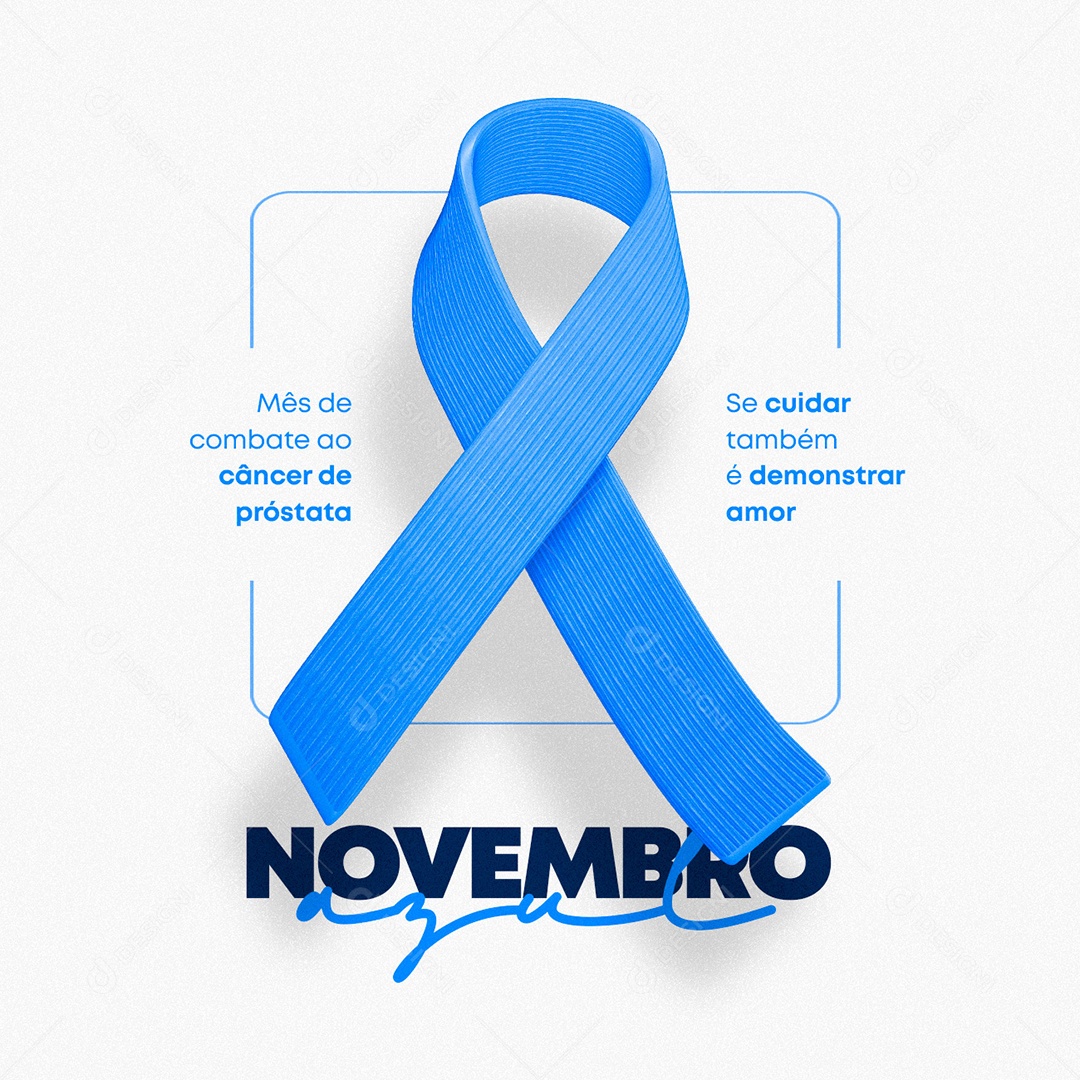 Se Cuidar também é Demostrar Amor Cuide se Novembro Azul Social Media PSD Editável