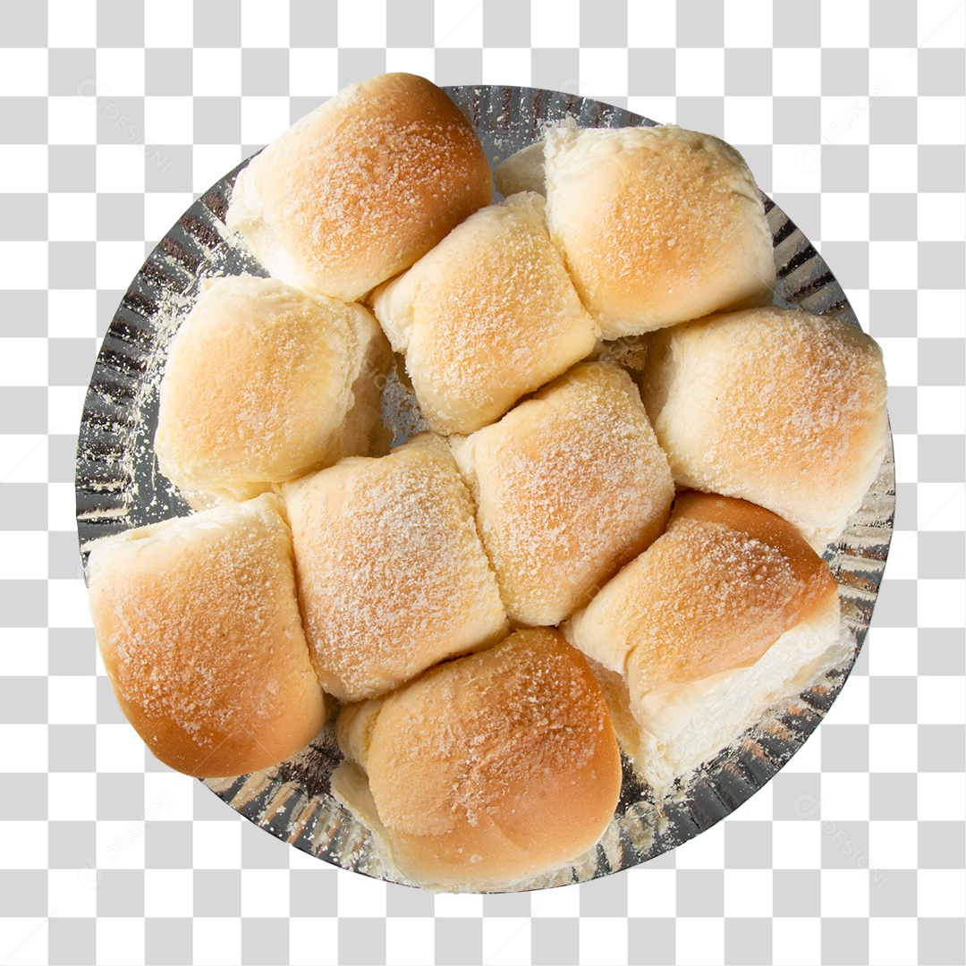 Mini Pão de Massa Fina Assado PNG Transparente