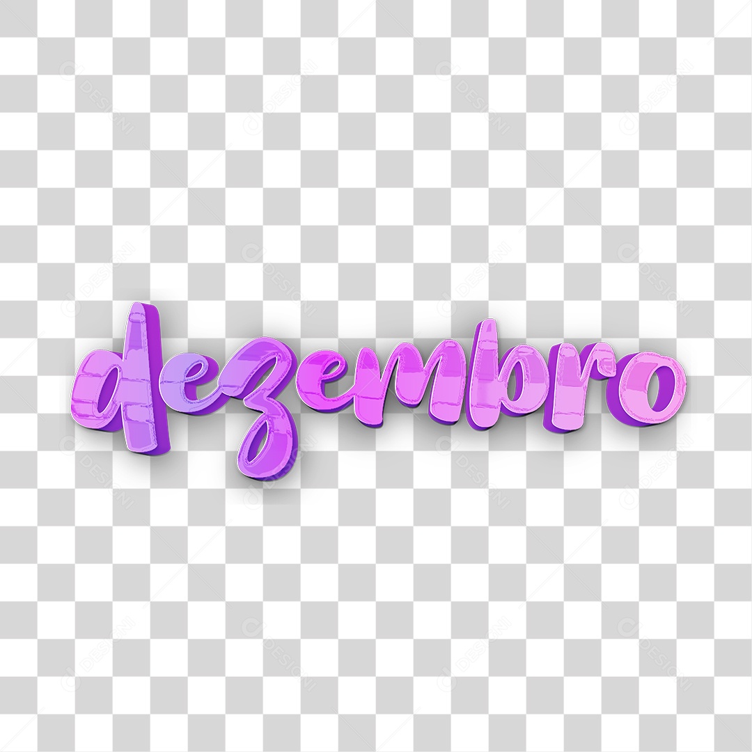 Texto 3D Dezembro  PNG