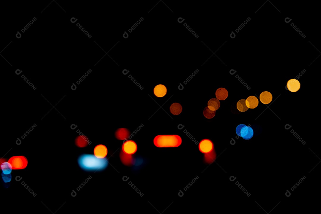 Desfocar o resumo do bokeh da noite clara do borrão no fundo.