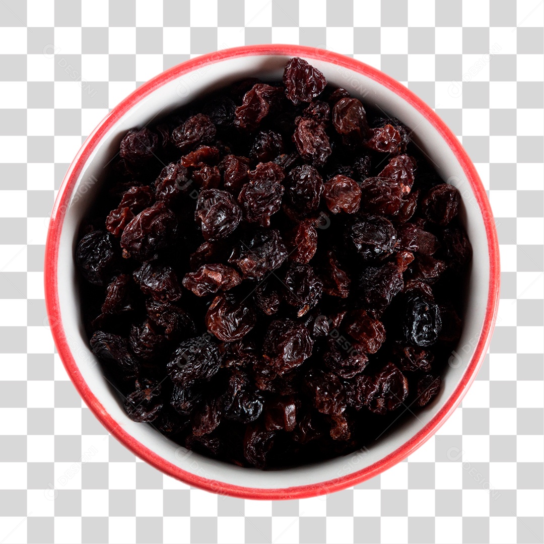 Uva Passa Tigela PNG Transparente