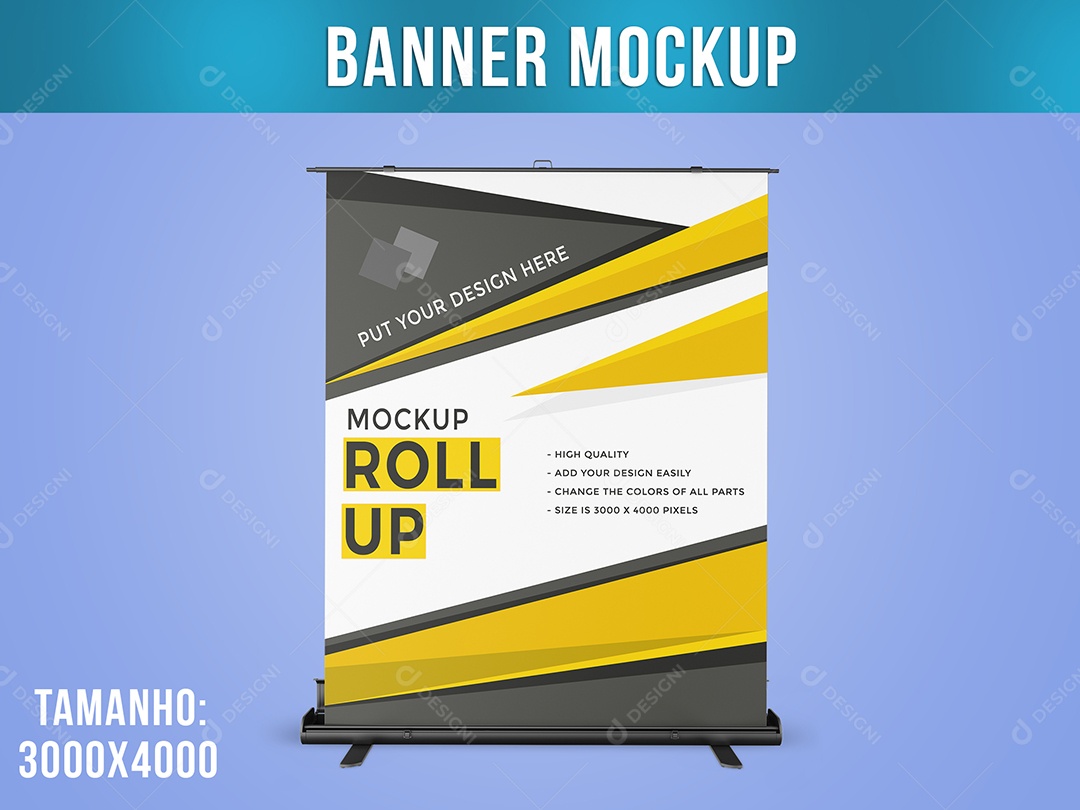 Banner Mockup Cartaz Roll Up PSD
