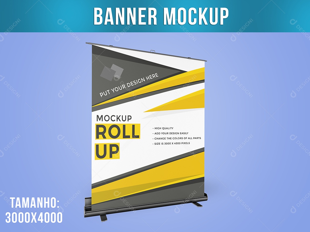 Banner Mockup Roll Up Cartaz PSD
