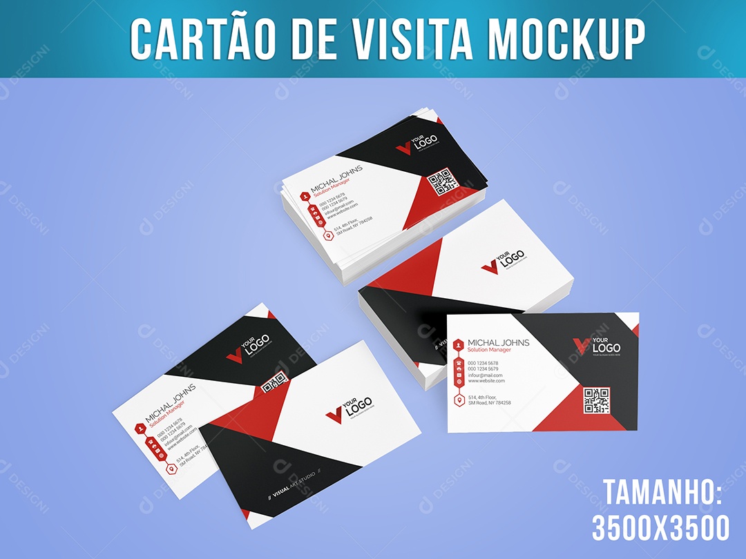 Kit Cartão de Visita Mockup Editável PSD