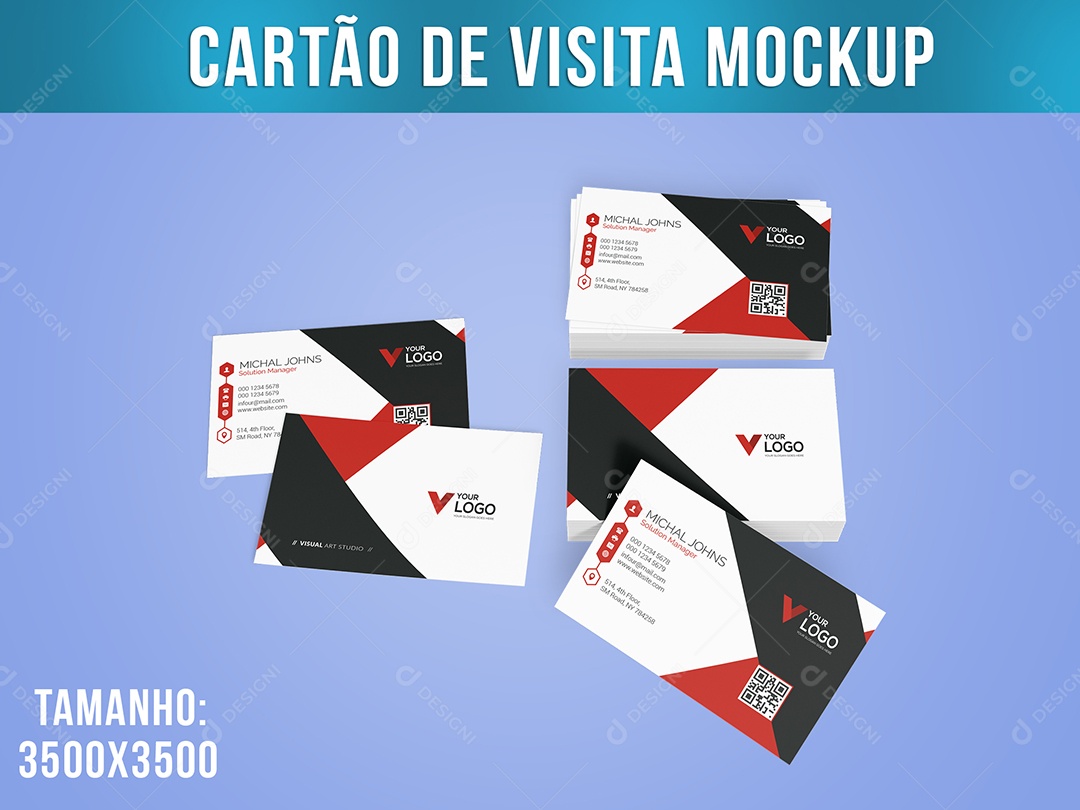 Kit Cartão de Visita Mockup PSD Editável