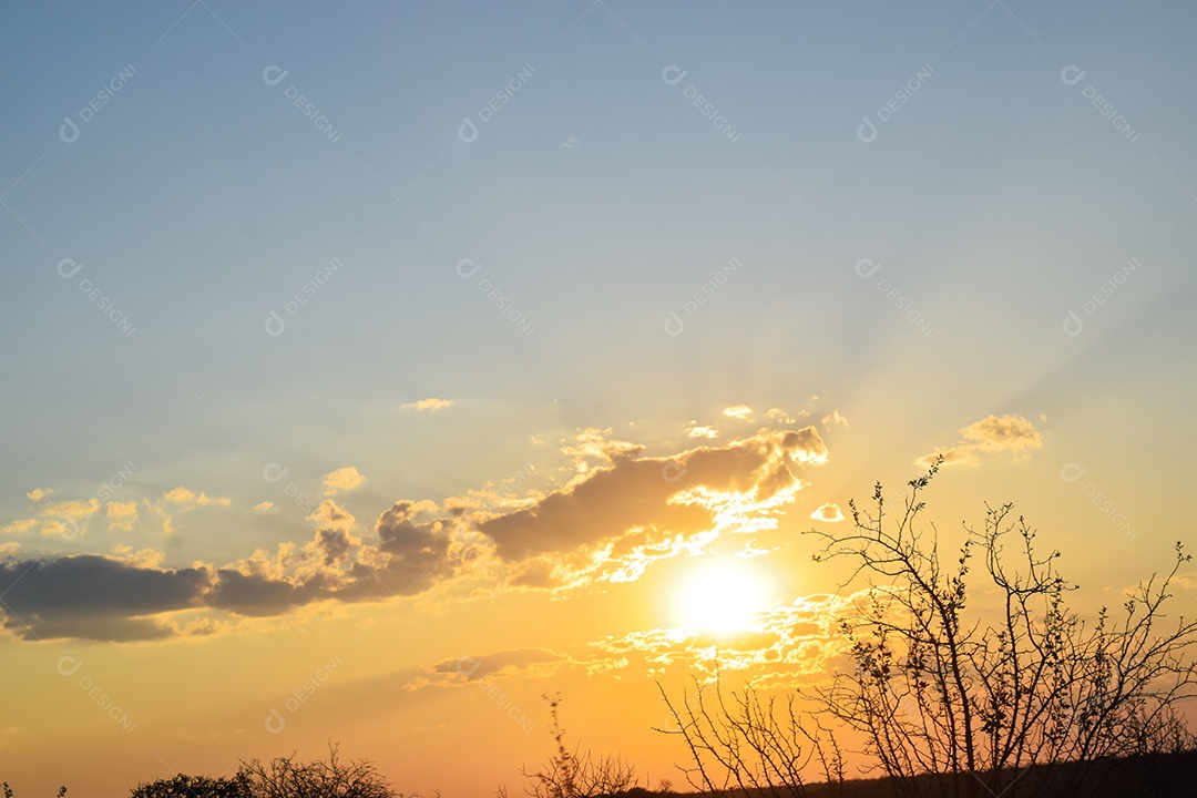 Linda Vista de Pôr do Sol