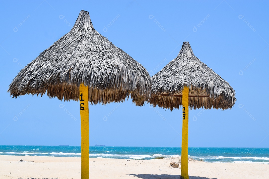 Guarda Chuva de Praia do Telhado de Palha