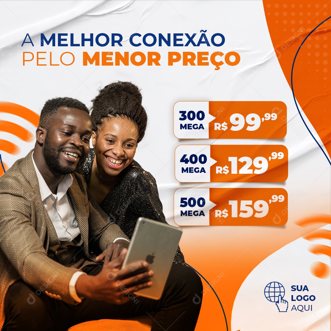 A Melhor Conexão Pelo Menor Preço Social Media PSD Editável