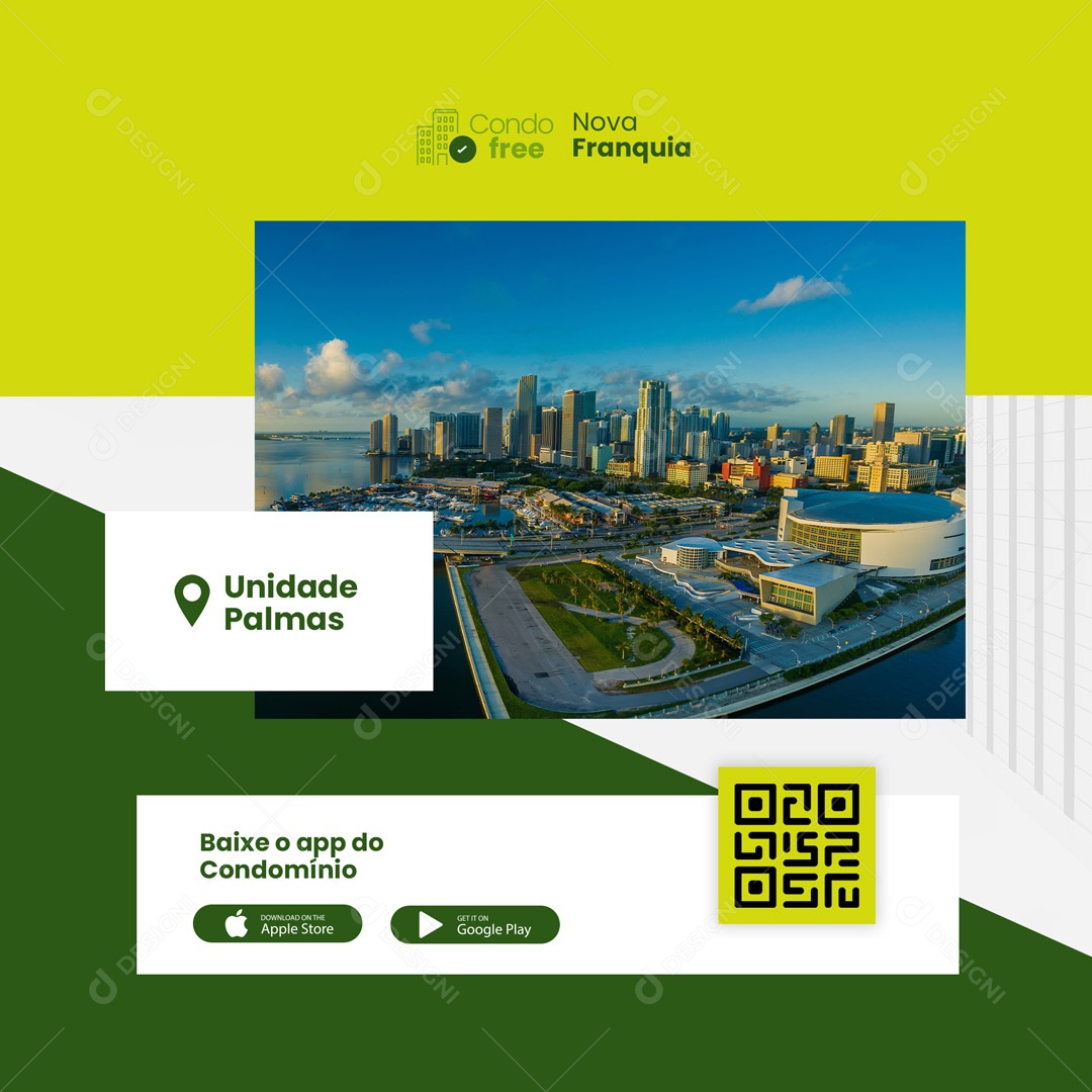 Baixe o App do Condomínio Social Media PSD Editável