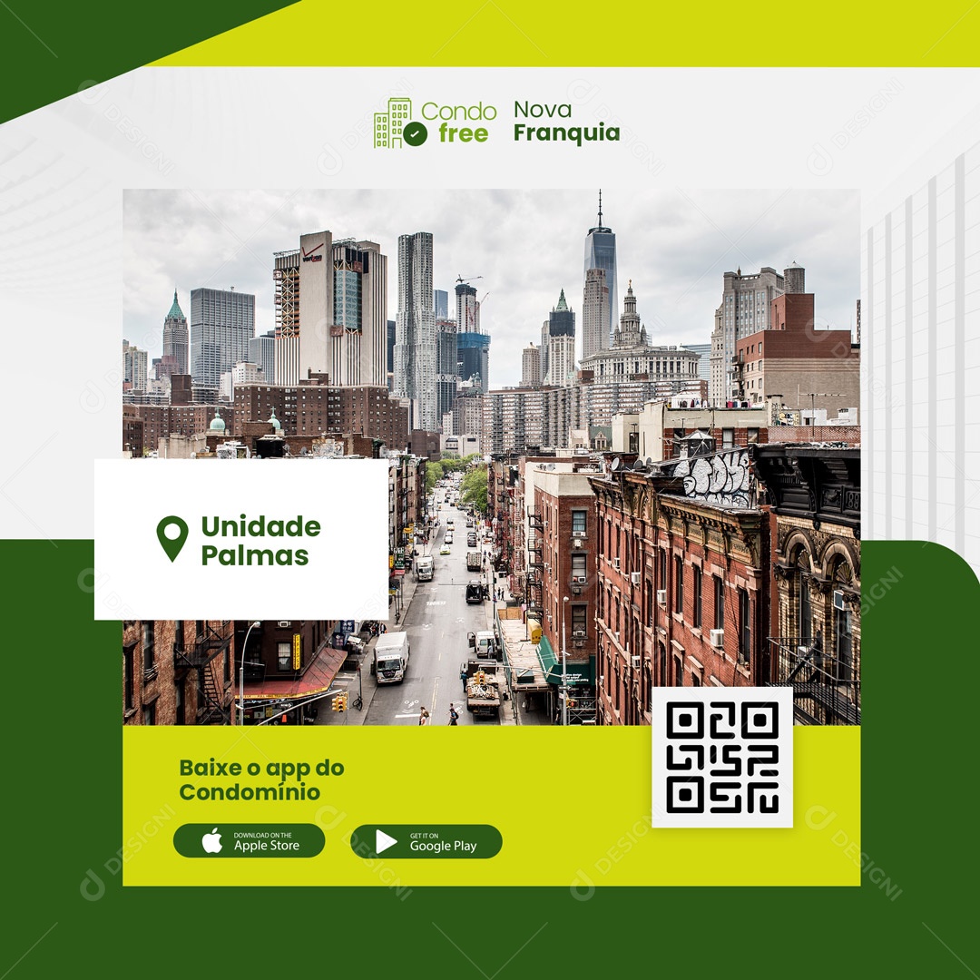 Social Media Condomínio Nova Franquia PSD Editável