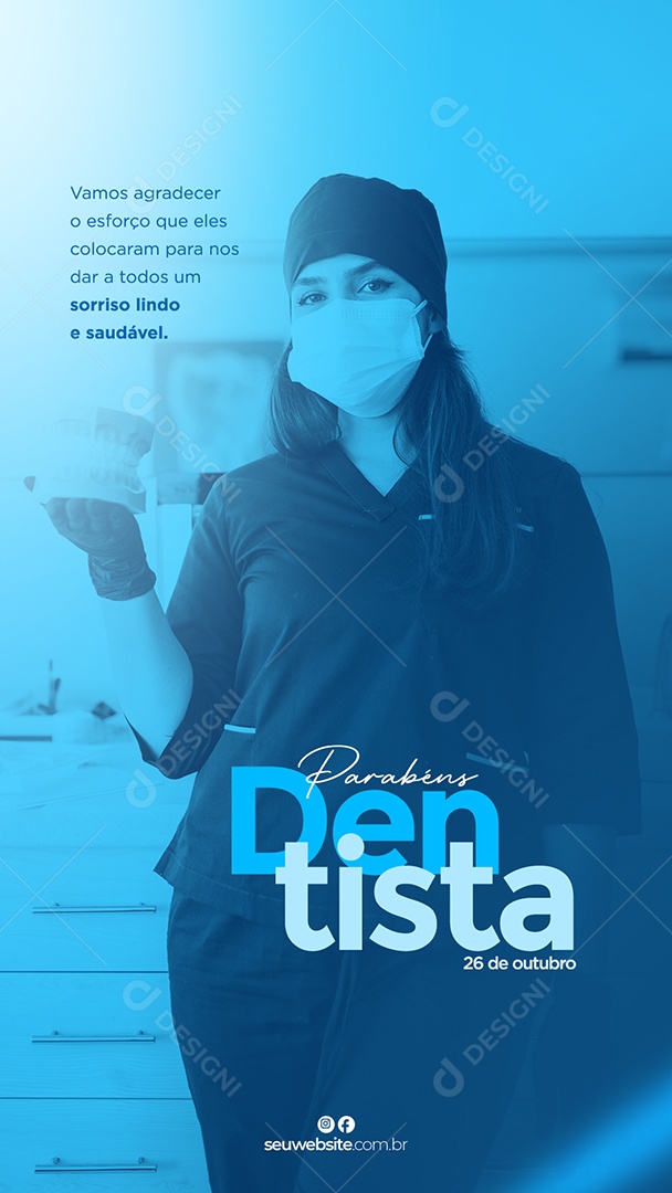 Dia Mundial do Dentista 03 de Outubro Social Media PSD Editável