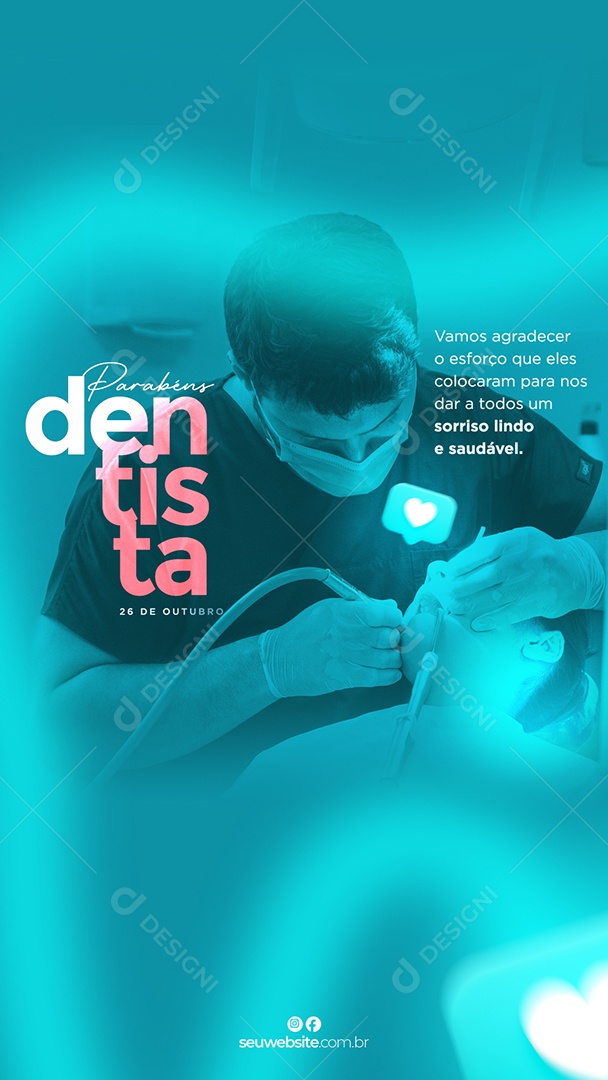 Dia Mundial do Dentista 03 de Outubro Social Media PSD Editável