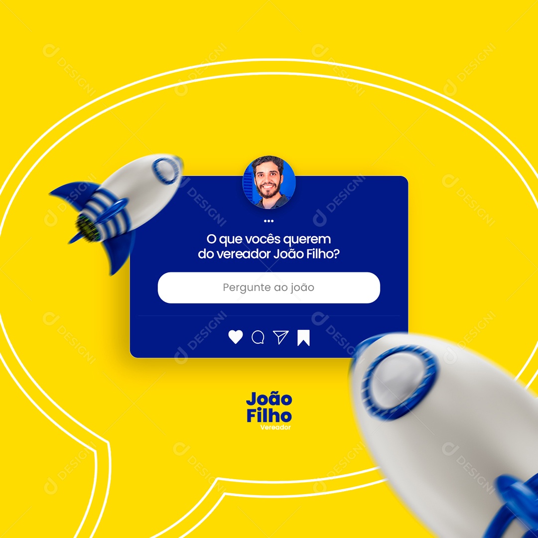 Oque Vocês Querem do Vereador Política Social Media PSD Editável