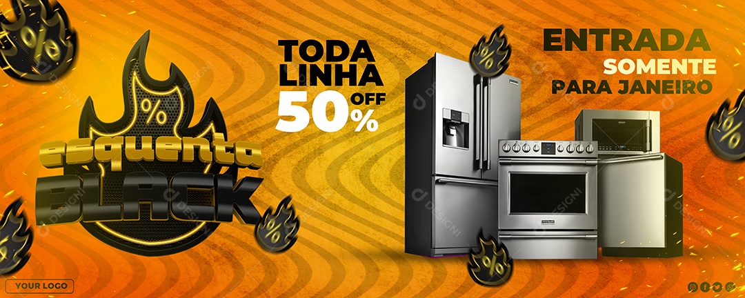 Promoção Em Celulares Smartfones Esquenta Black Social Media PSD Editável