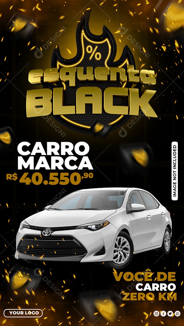 Promoção Em Veículos Esquenta Black Social Media PSD Editável