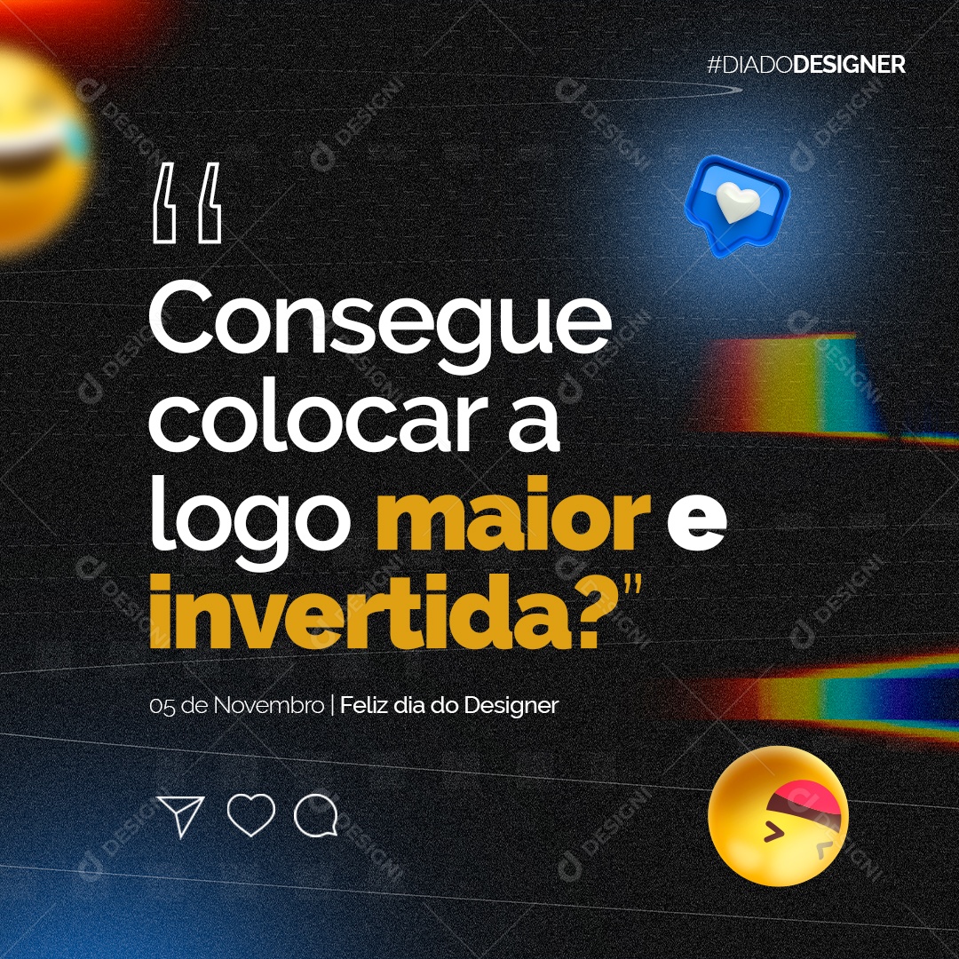 Dia Nacional Do Designer 5 De Novembro Social Media PSD Editável
