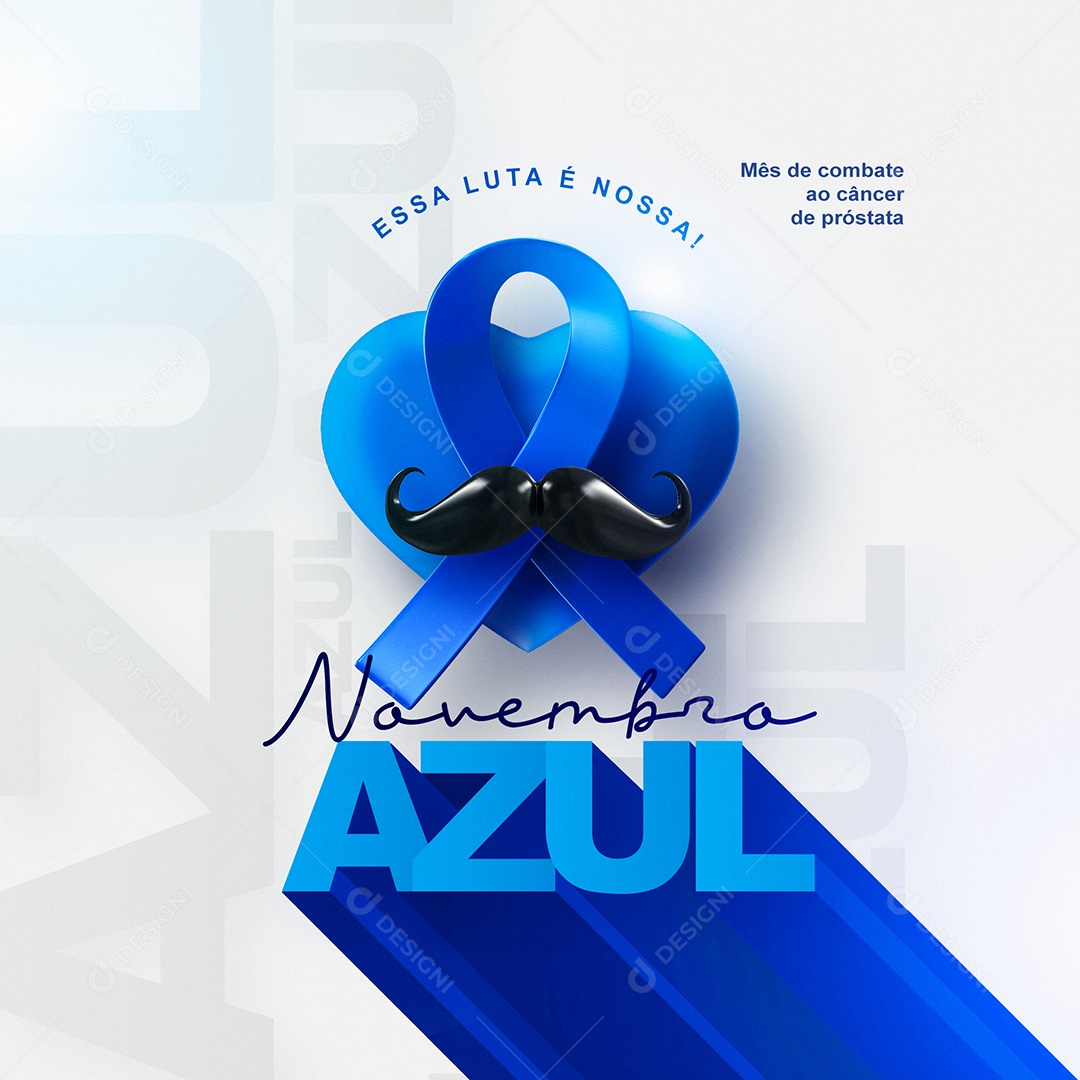 Novembro Azul Data Comemorativa Mês Prevenção Ao Câncer De Próstata Social Media PSD Editável