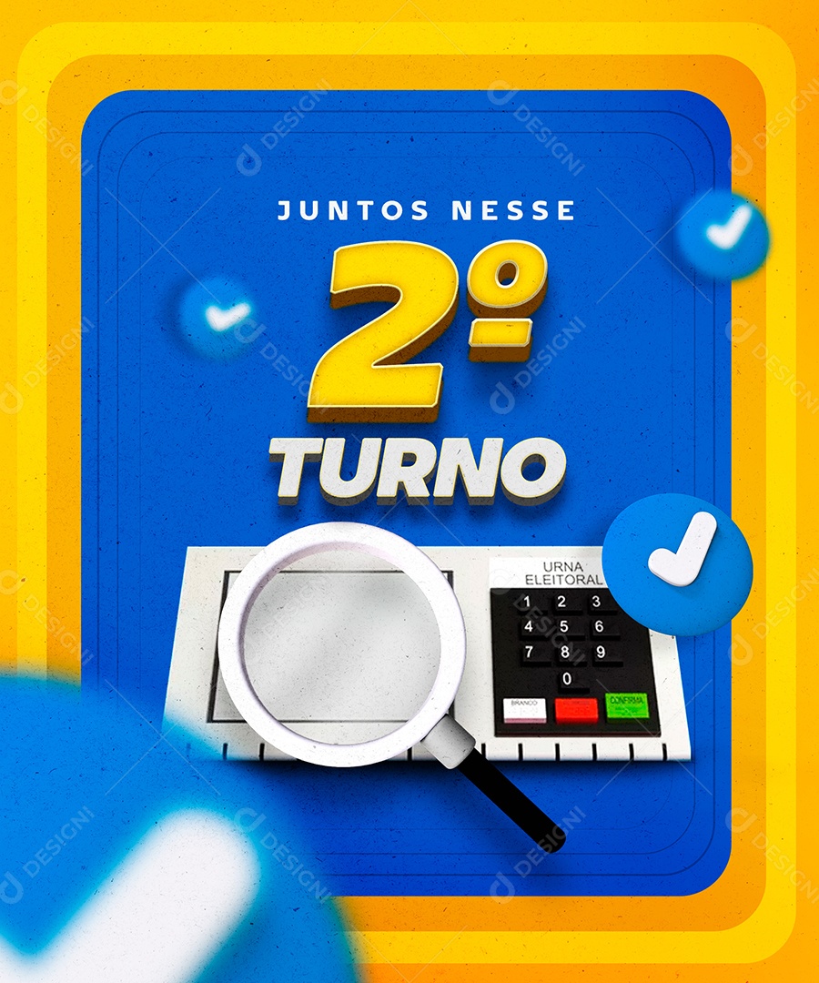 Juntos No 2 Turno Não Deixe De Votar Social Media PSD Editável