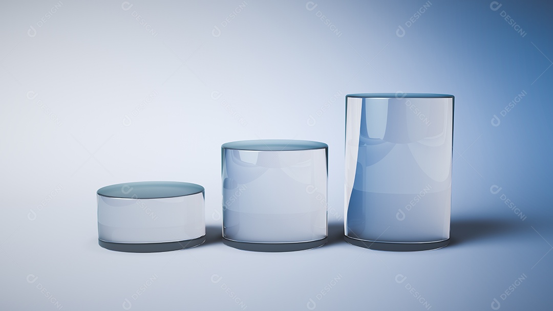 Pódio e cena de palco, pódio de vidro. Palco para o produto