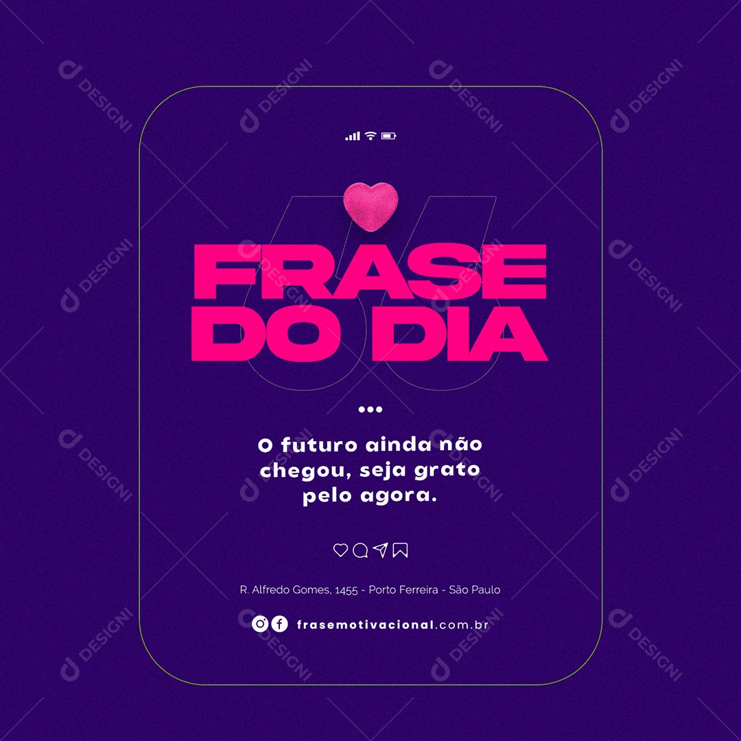 O Futuro Ainda Não Chegou Frase Motivacional Social Media PSD Editável