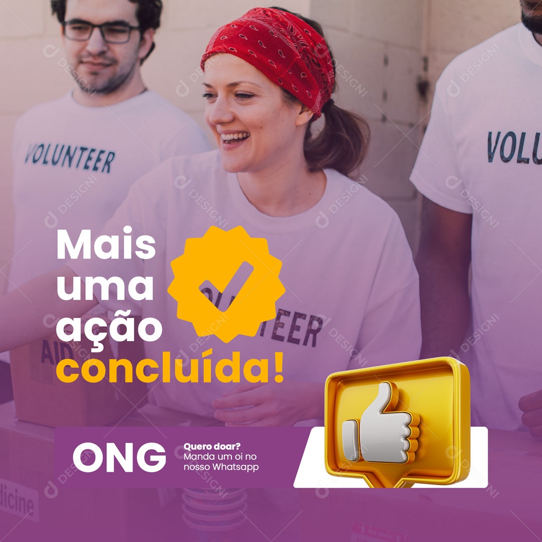 Social Media ONG Ação PSD Editável