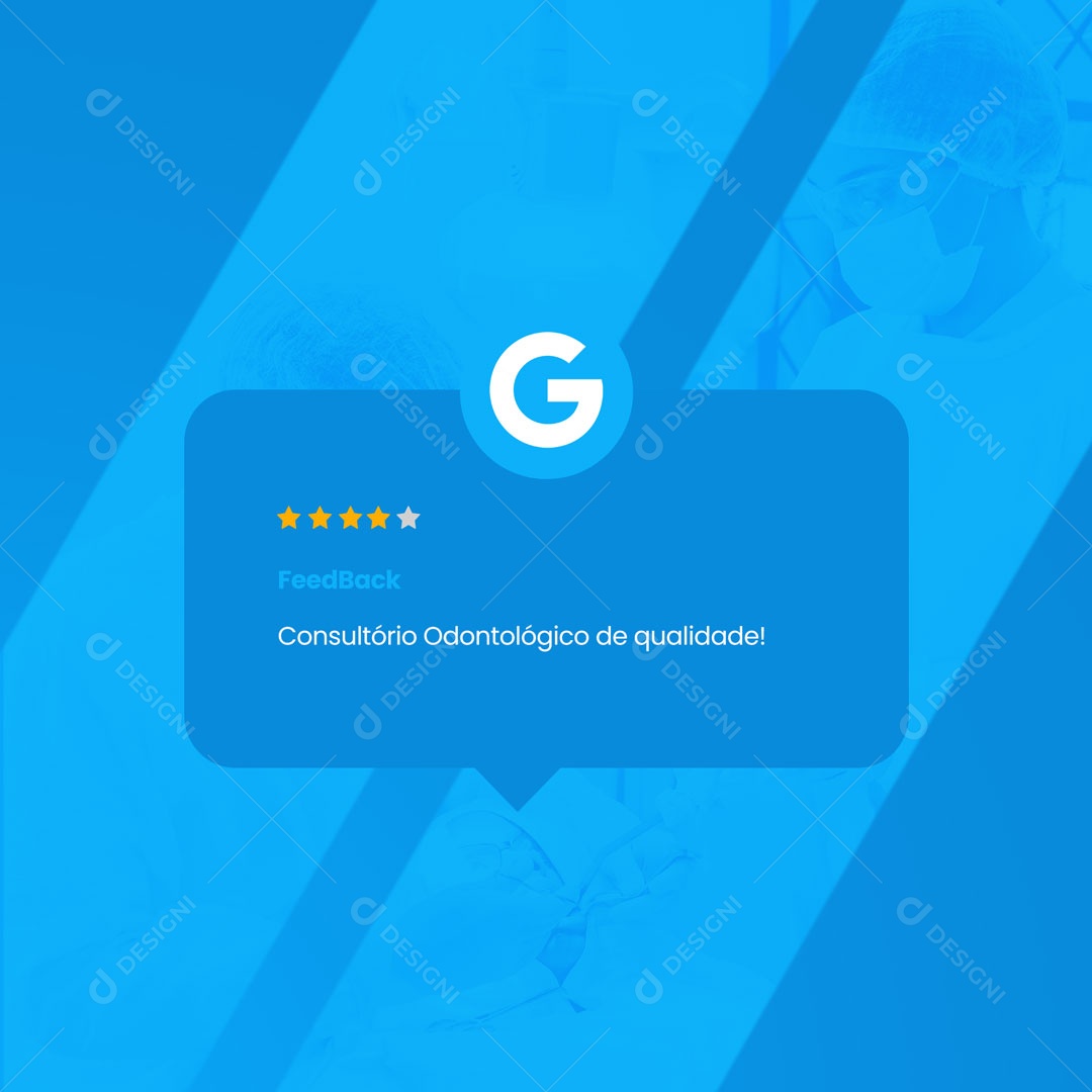 Feedback Consultório Odontológicos Dentista Social Media PSD Editável