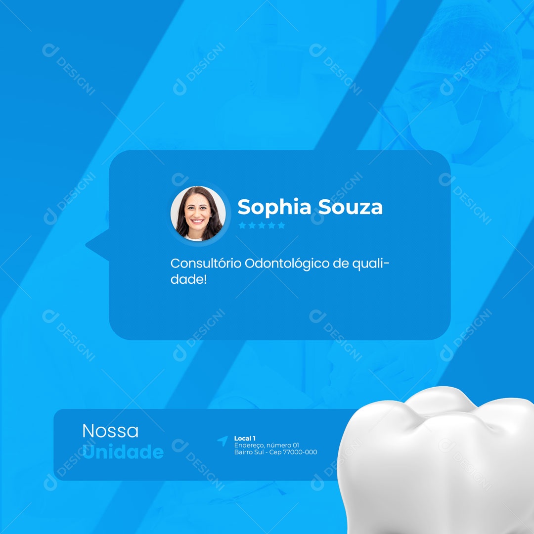 Consultório Odontológicos Dentista Social Media PSD Editável