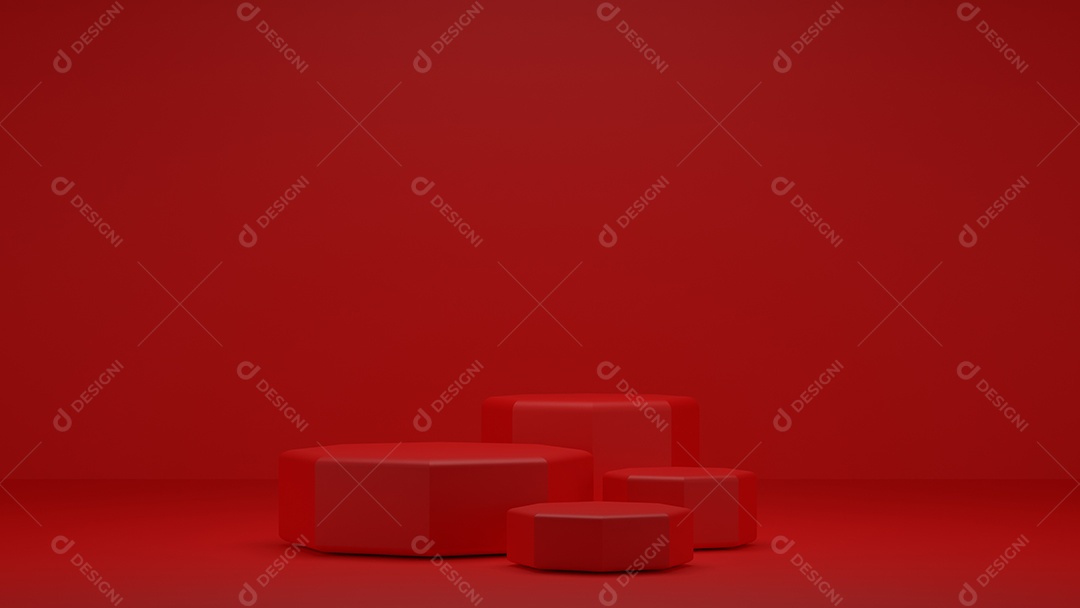 Carrinho de pódio de pano de fundo cena vermelha de Natal prateleira de pé pano fundo