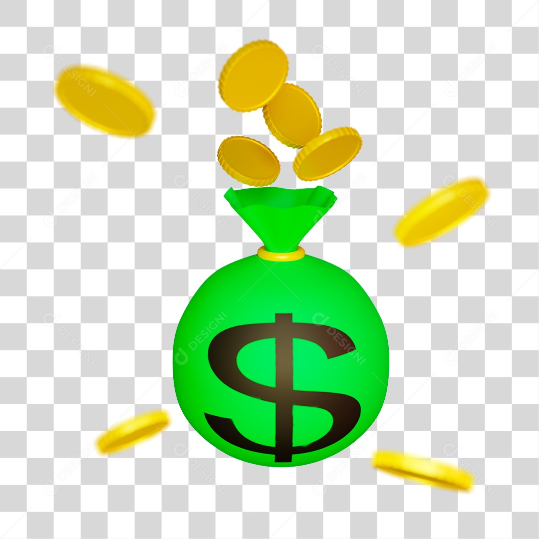 Saco de Dinheiro, Moedas PNG Transparente