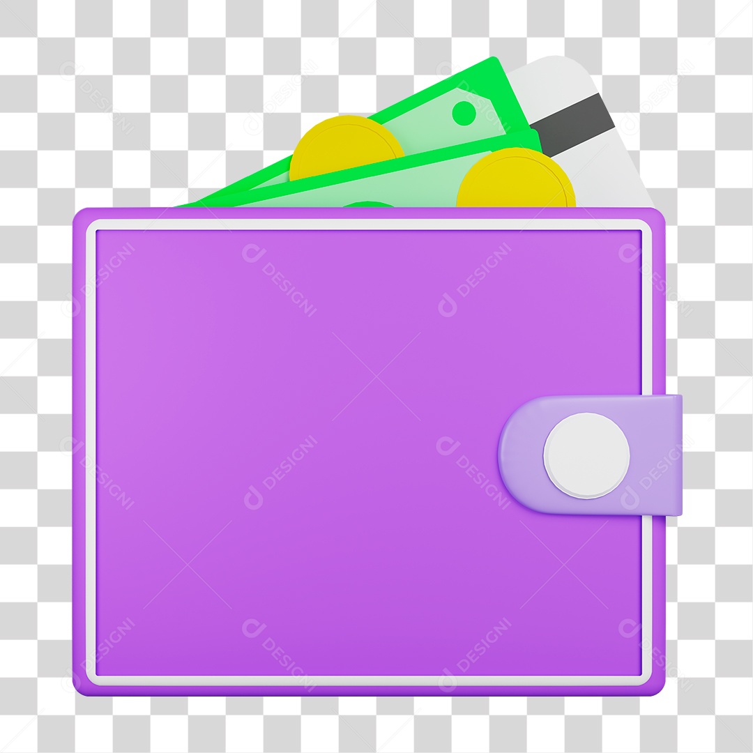 Desenho de Carteira com Dinheiro e Cartão PNG Transparente