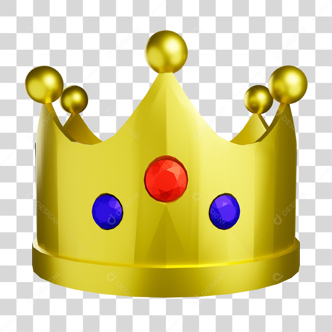 Desenho de Coroa Dourada PNG Transparente