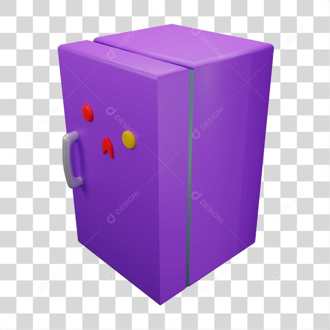 Desenho Refrigerador Roxo PNG Transparente