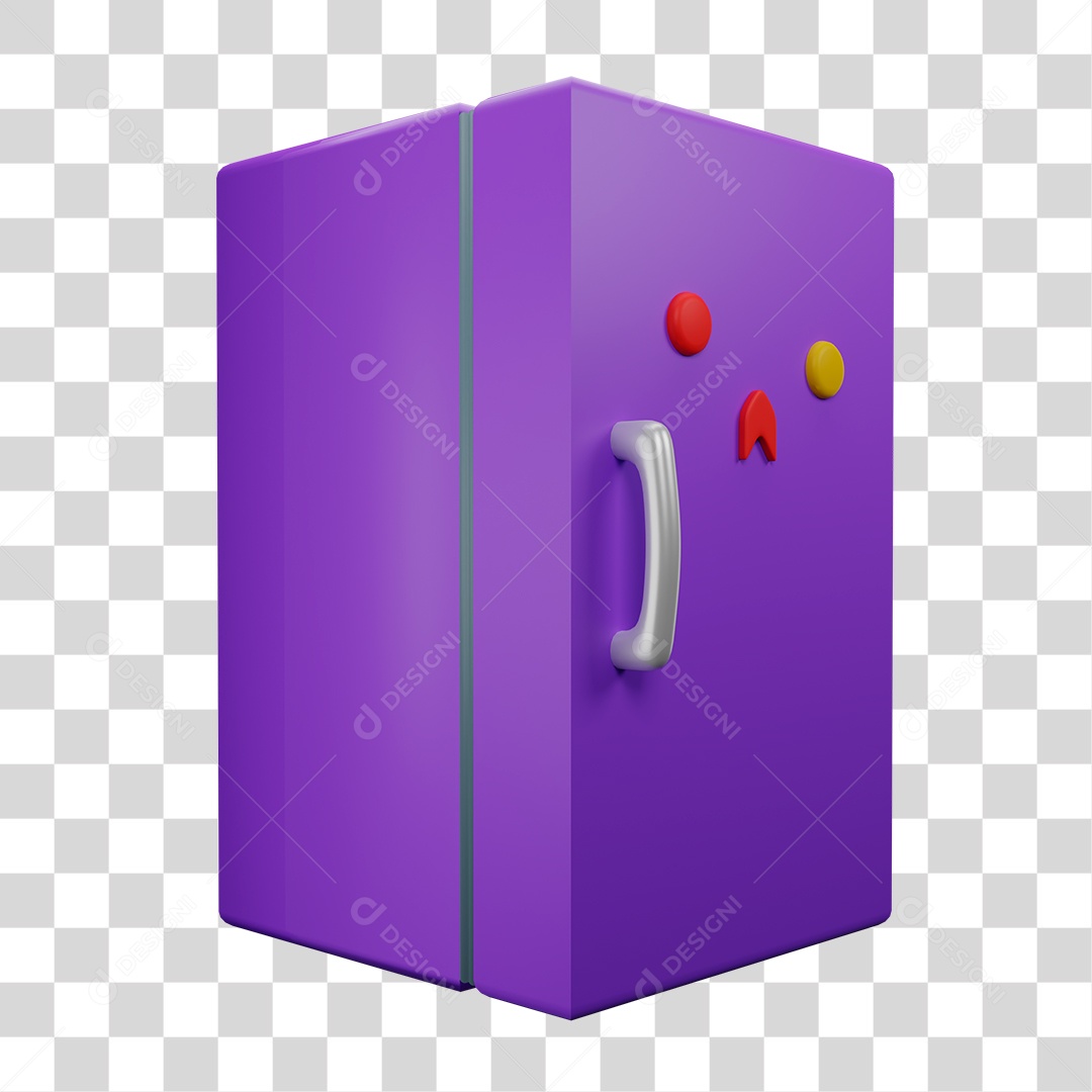 Desenho Refrigerador Roxo PNG Transparente