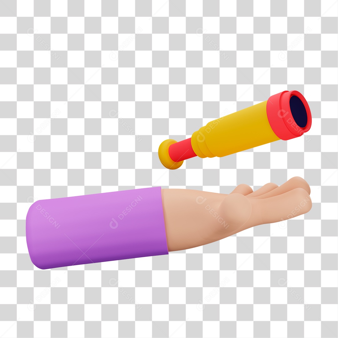 Desenho de Telescópio na Mão PNG Transparente