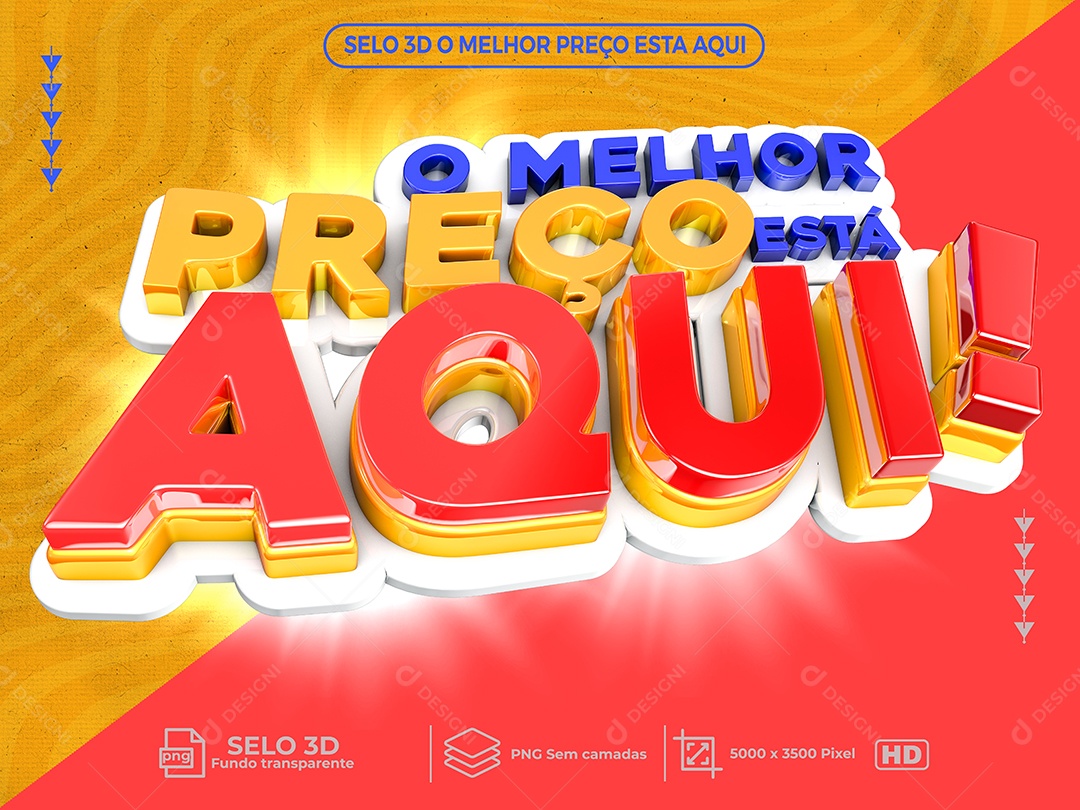 Selo 3D Para Composições O Melhor Preço Está Aqui PNG Transparente