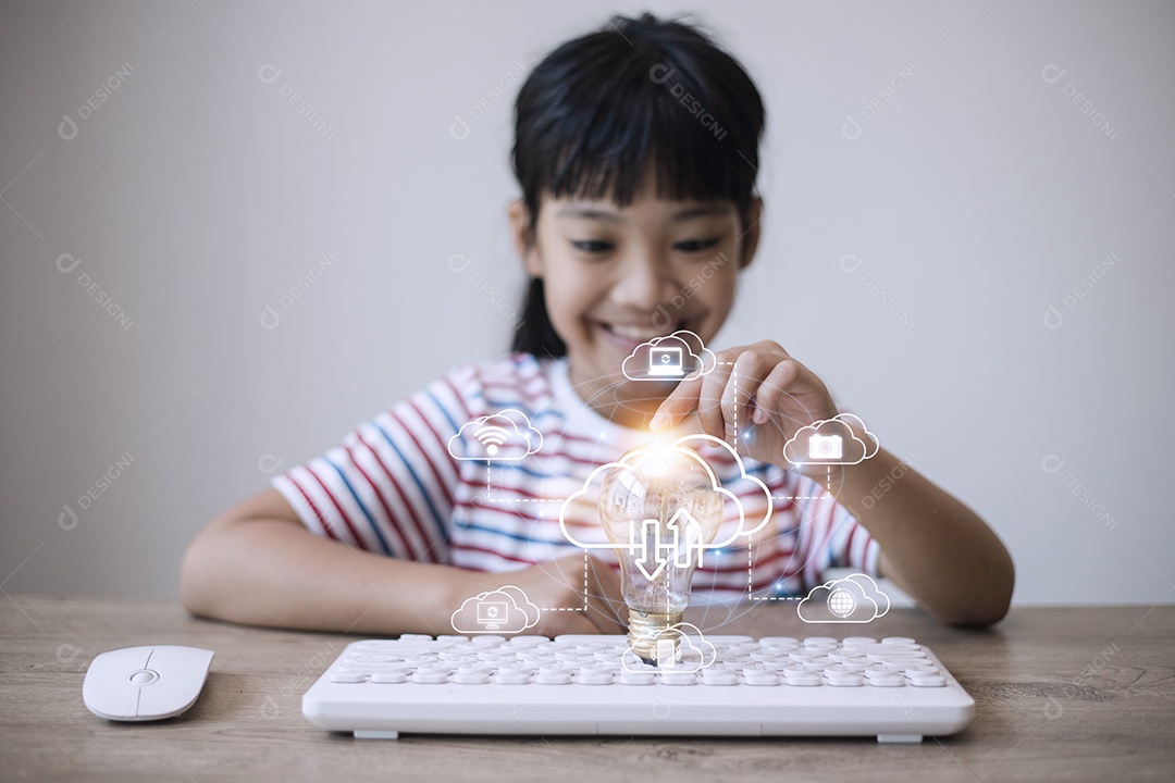 Rede de computação em nuvem de ícone e informações de dados de conexão de ícone